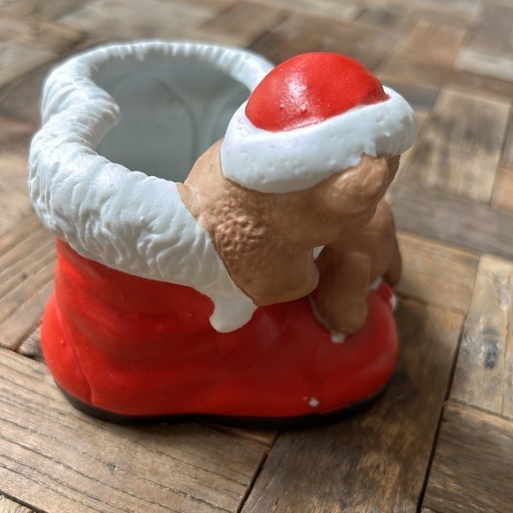 House of Lloyd Vintage Christmas Teddy Bear Planter - Picture 4 of 7